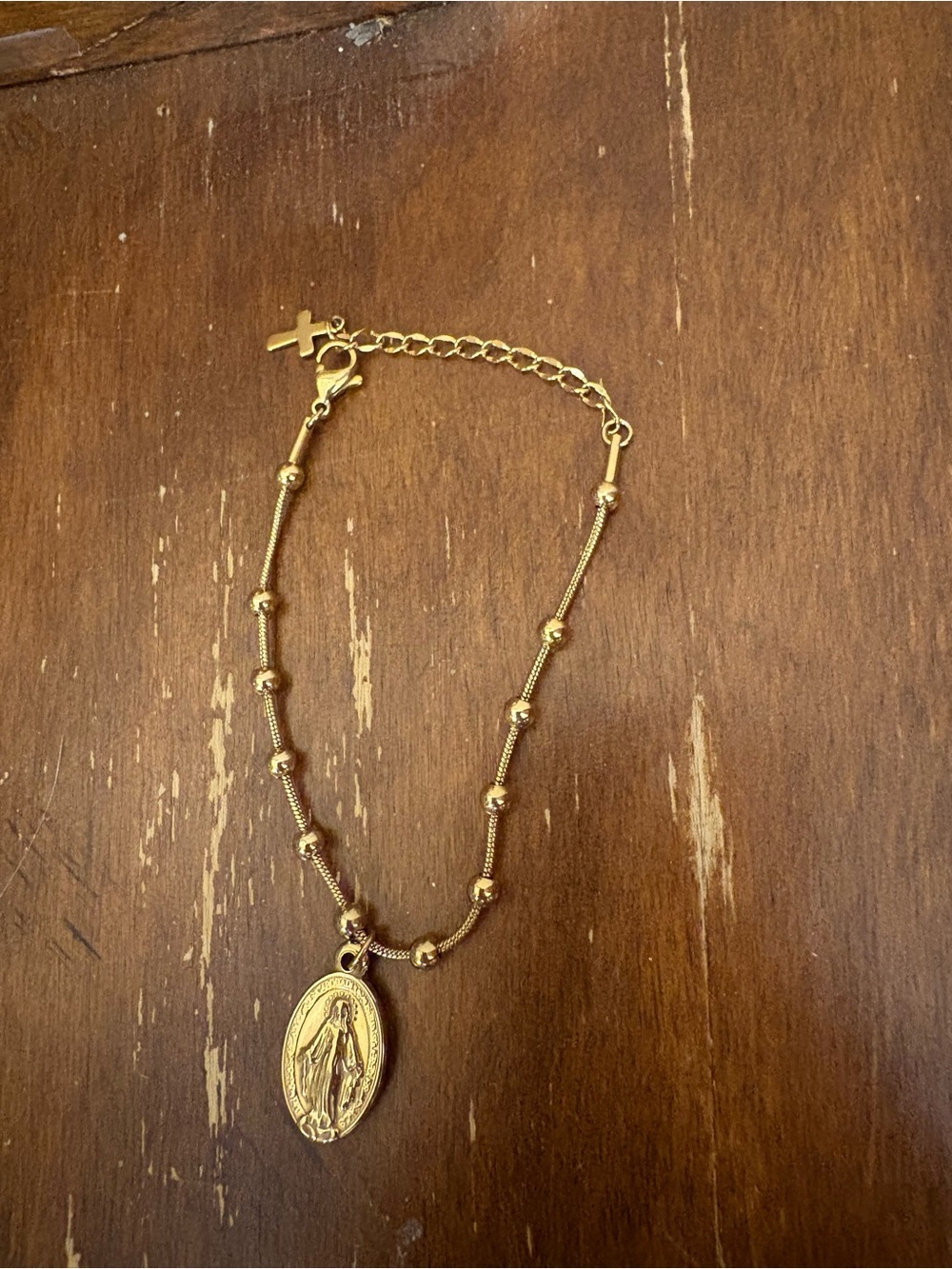 Gold-Tone Faith Bead Bracelet - Women's Jewelry